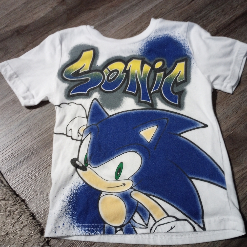 Sonic Kids Graphic T-Shirt - Blue & White